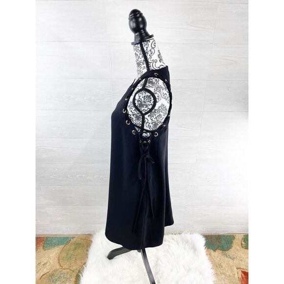 Amanda Uprichard Allegra Lace Up Side Keyhole Shift Dress - Picture 8 of 10